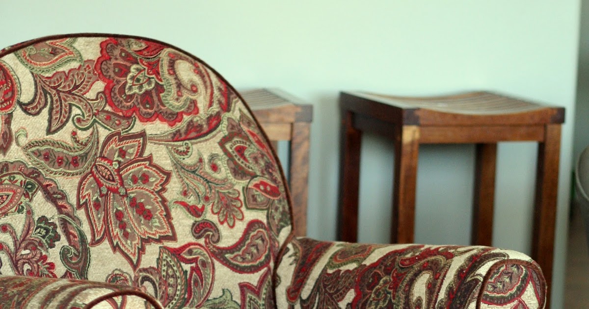 Custom Slipcovers by Shelley Paisley Rocker and Ottoman