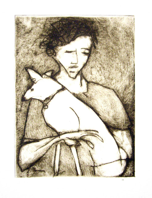Etching by Bridget Farmer Etching by Bridget Farmer