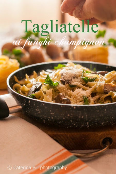 Tagliatelle ai funghi champignon Tagliatelle ai funghi