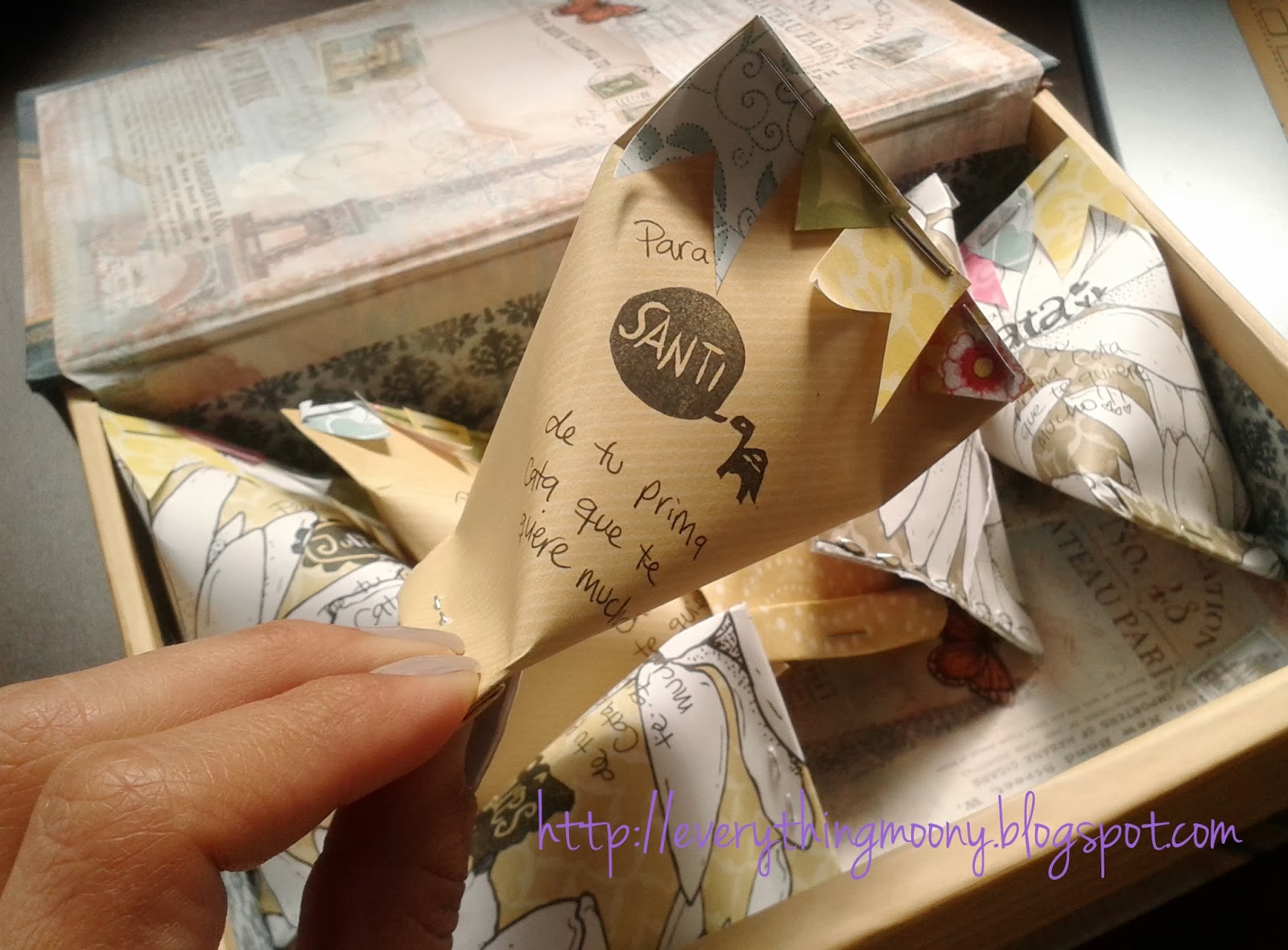 Everything Moony Cute Wrapping Using Stamps