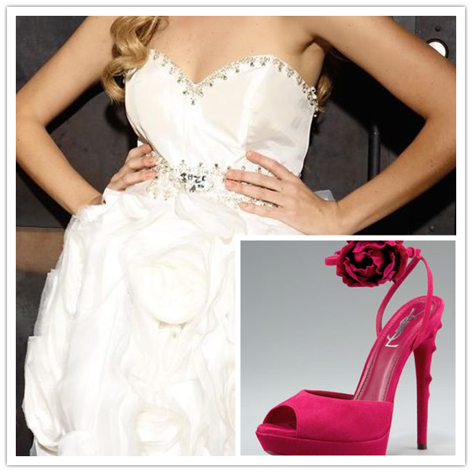 Short Ball Gown Rosette Dresses