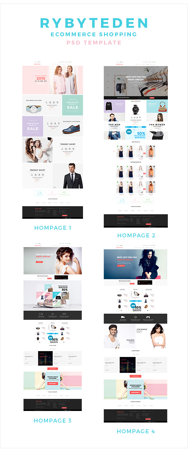 RubyTeden Shop - eCommerce Shopping PSD Template - 1
