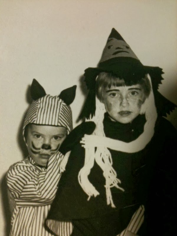 Vintage Witch and Cat Halloween Costume Grace Grits and Gardening