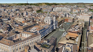 Piazza Navona su Google Earth.