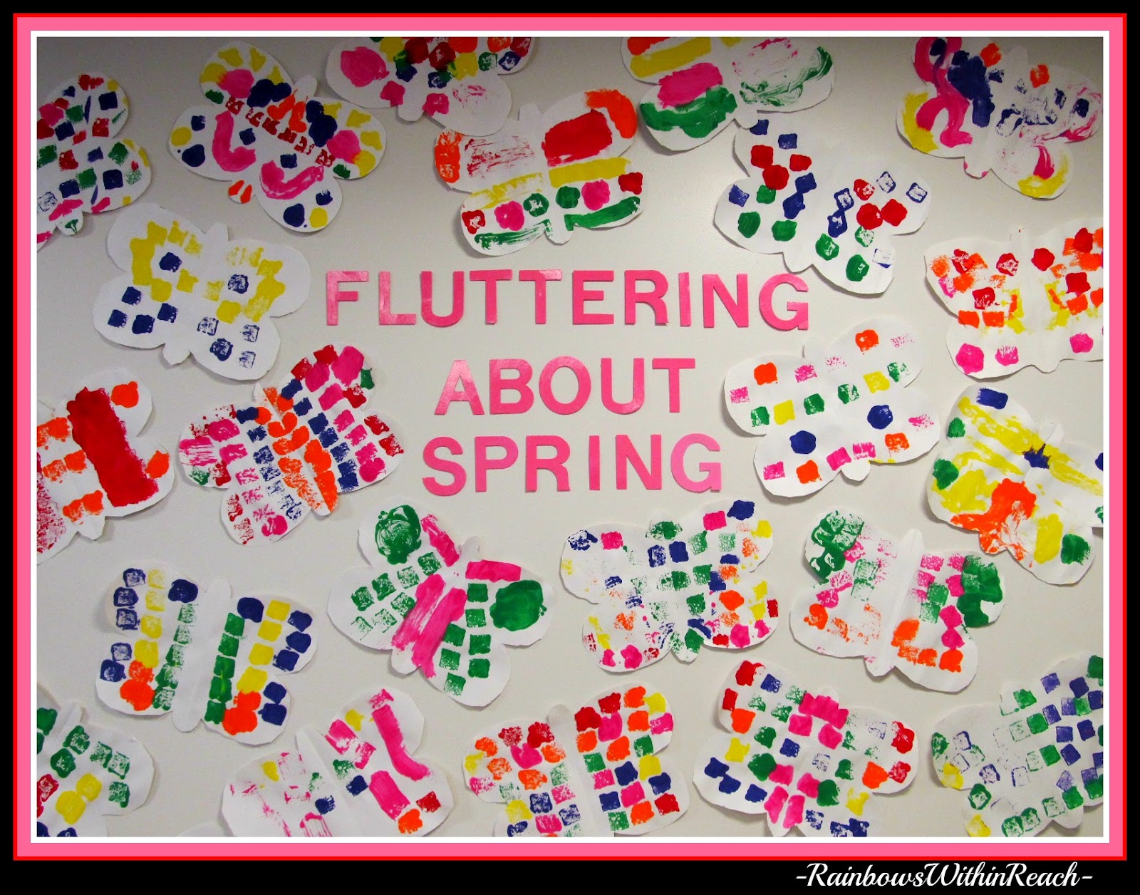 Bulletin Board for Spring Butterfly Preschool Art, symmetric paintings Bulletin Board for Spring Butterfly Preschool Art, symmetric paintings