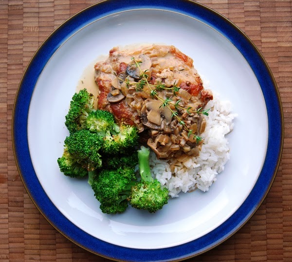 Pork Chops in Creamy Mushroom Sauce the Made from Scratch "Clean