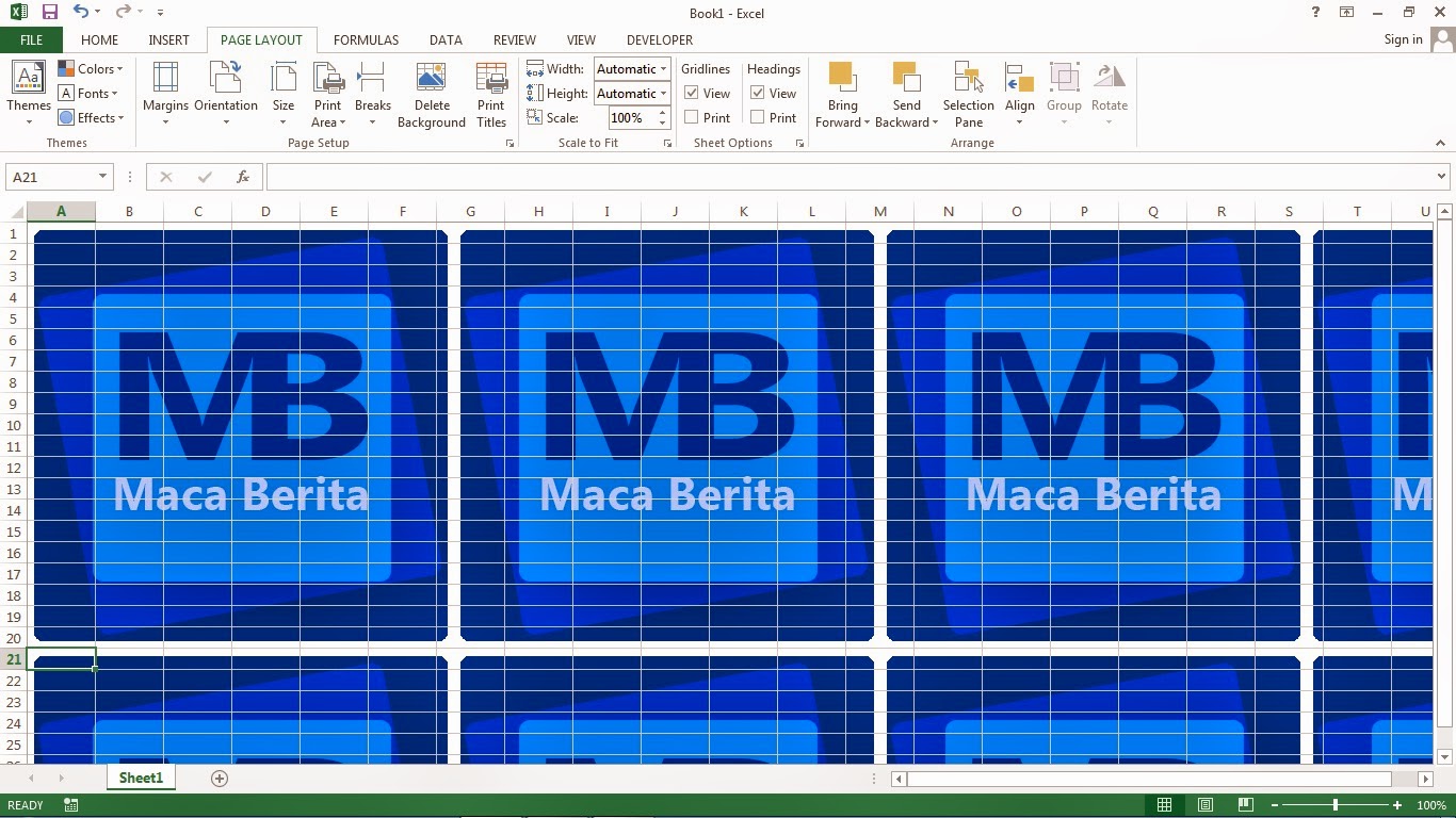 Cara Mengganti Background Lembar Kerja Sheet Excel TUTORIAL EXCEL