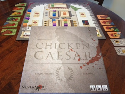 Chicken Caesar board game in play
