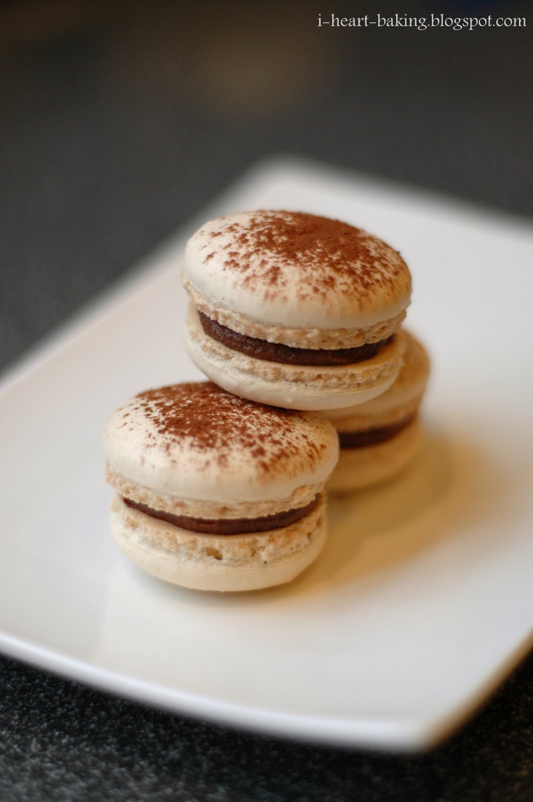 i heart baking! lemon cream cheese macarons, and whipped chocolate