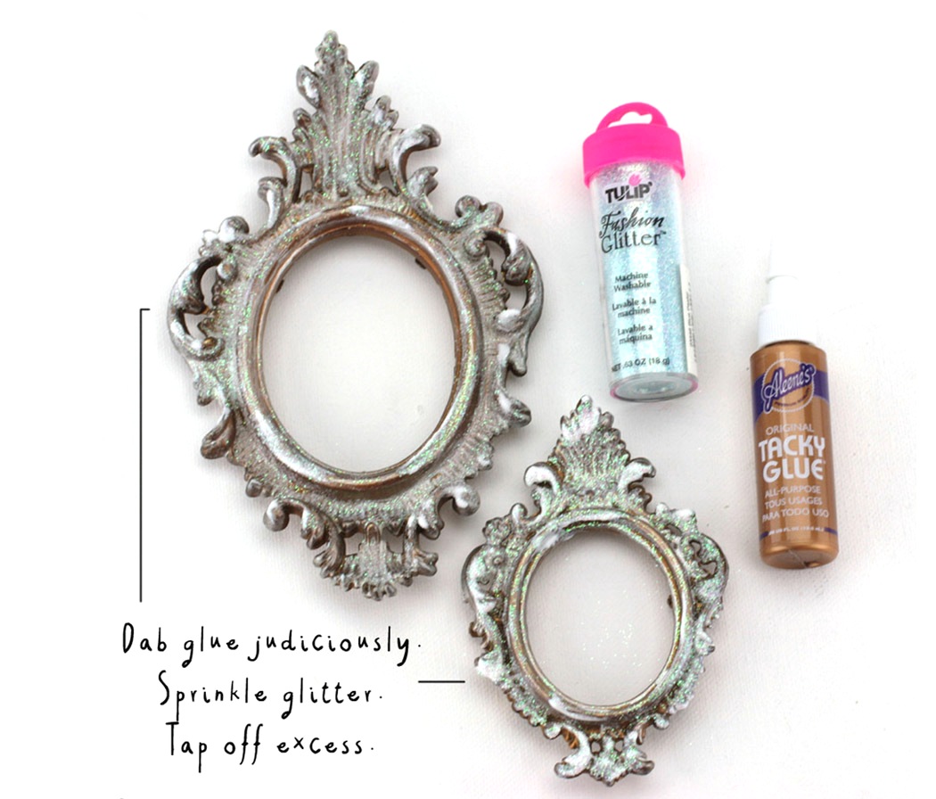 iLoveToCreate Blog DIY Silvered and Glittered Frames