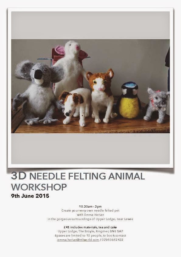 Needle Felting at the fabulous Upper Lodge, Sussex
