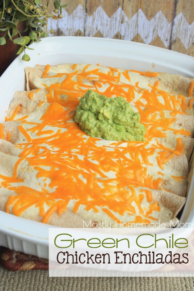 Green Chile Chicken Enchiladas Mostly Homemade Mom