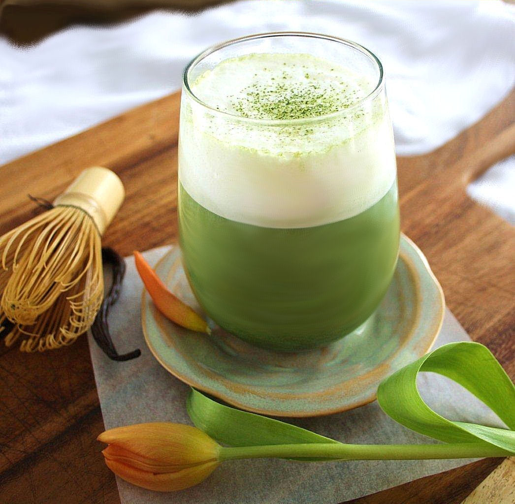 vanilla matcha latte bean tea sweet milk drink macha drinks match ice beverage cream drinking water