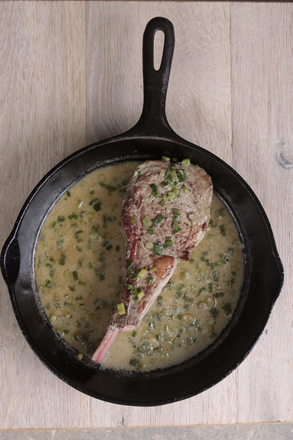 Seaside Kitchen Paleo Veal Chop with Whiskey Sauce