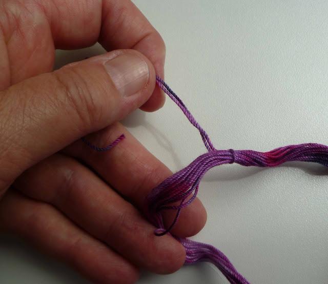 sew sew art Dyeing embroidery thread