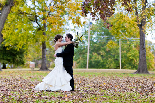 Keri and Tanner's wedding is classic simple and elegant Bold peacock blue