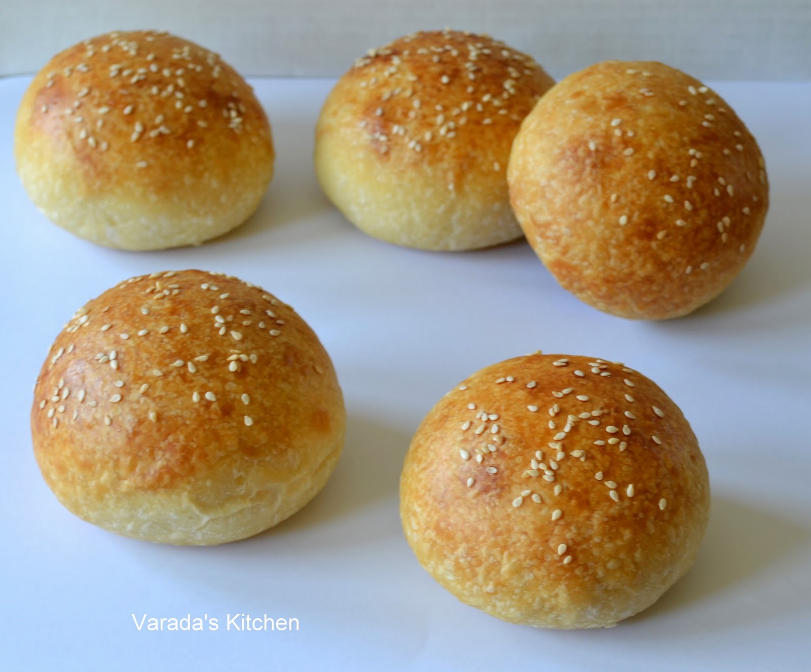 Varada's Kitchen Foolproof Sourdough Burger Buns