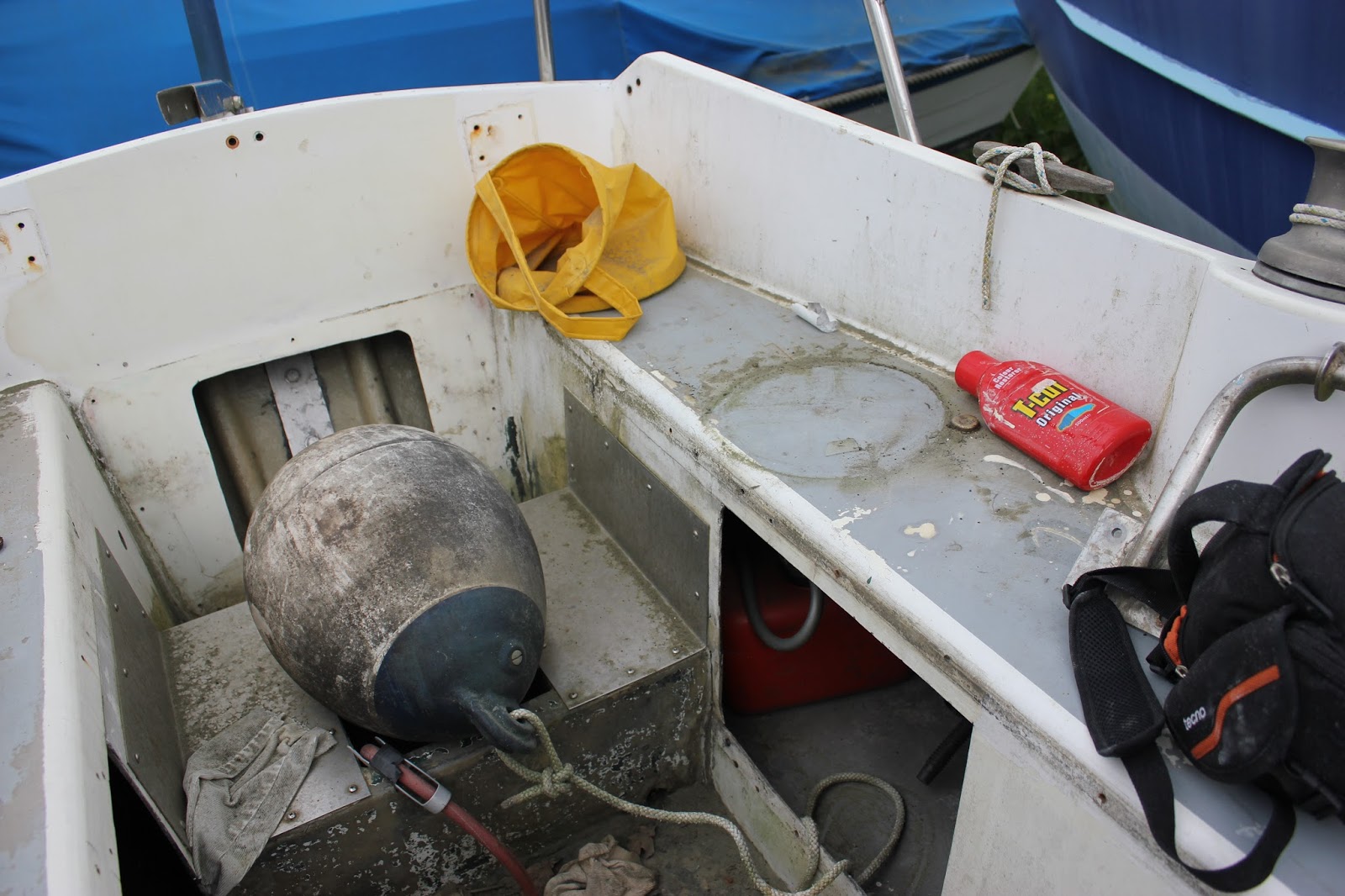 Simple Sailing Low Cost Cruising Preparing a GRP boat for Painting