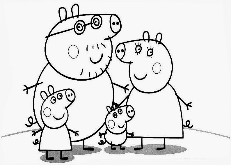 Desenhos para colorir Peppa Pig  Peppa pig para colorir, Familia