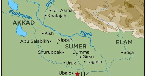 Sumerian City States Map A Study Of Mesopotamia Ur