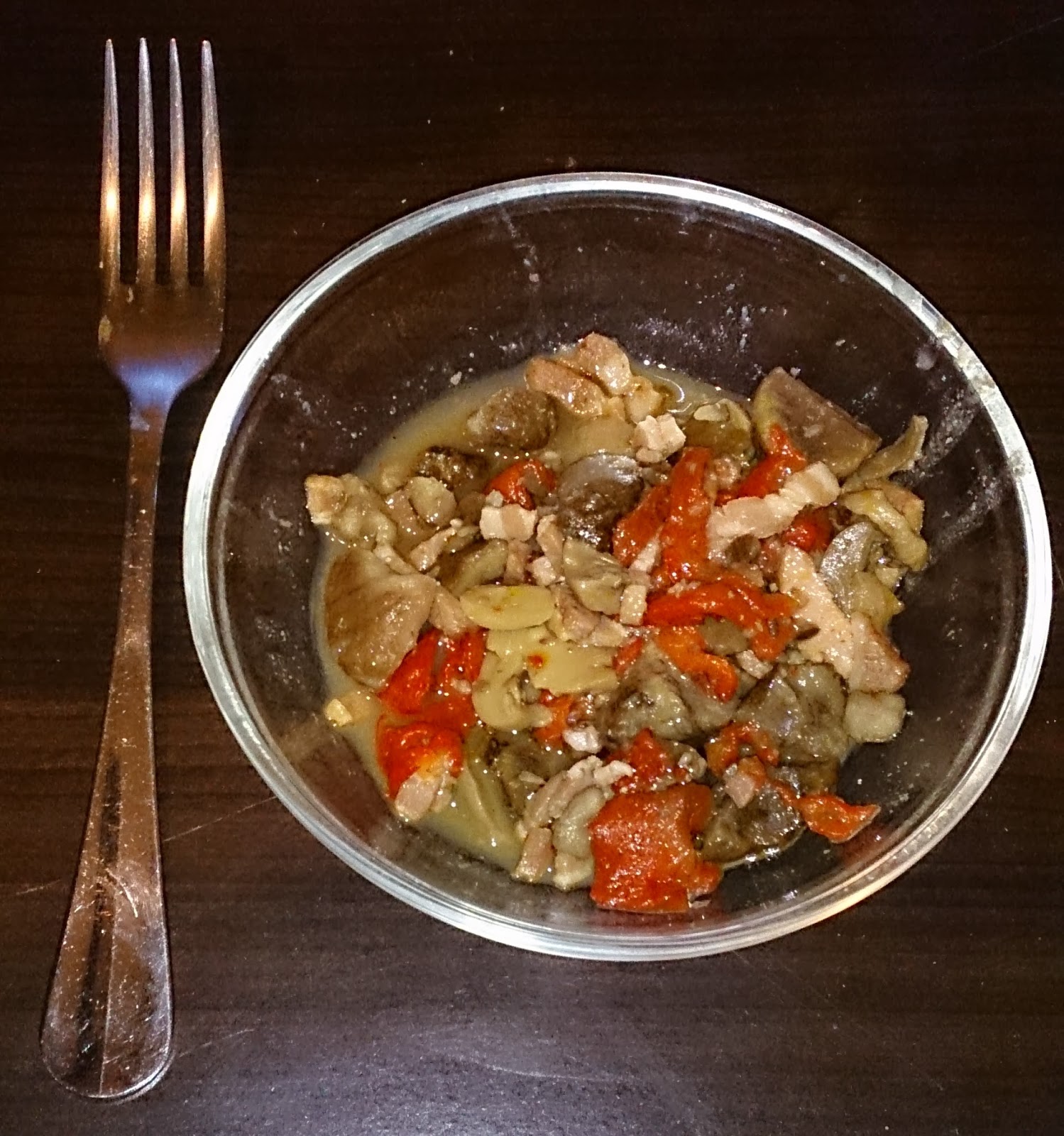 Le coin des gourmandes Poêlée de marrons aux lardons, poivrons et