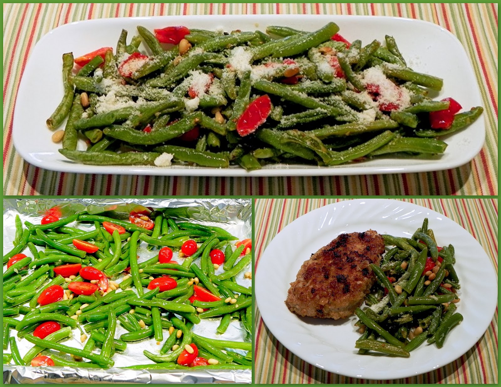 The Iowa Housewife Roasted Green Beans and Cherry Tomatoes
