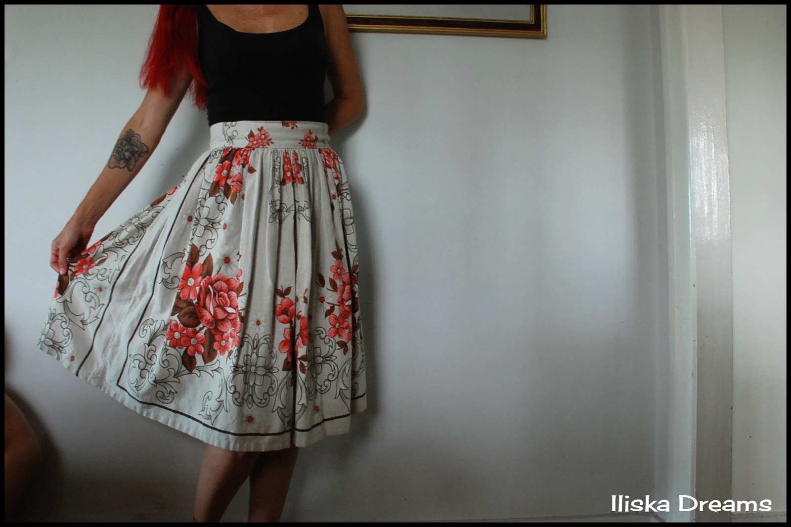 Iliska Dreams VINTAGE TABLECLOTH SKIRT