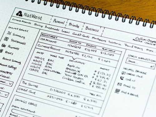 wireframe sketch