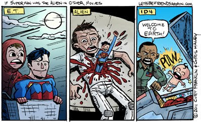 And in District 9, he slums it in South Africa