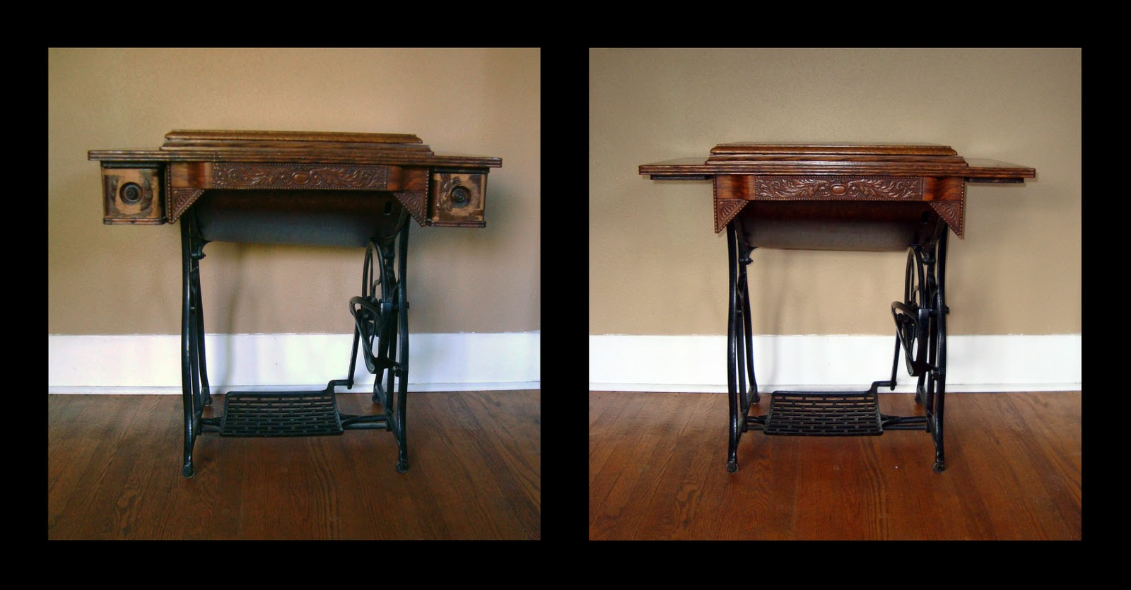 DevinDerry 100+ year old sewing table refinish
