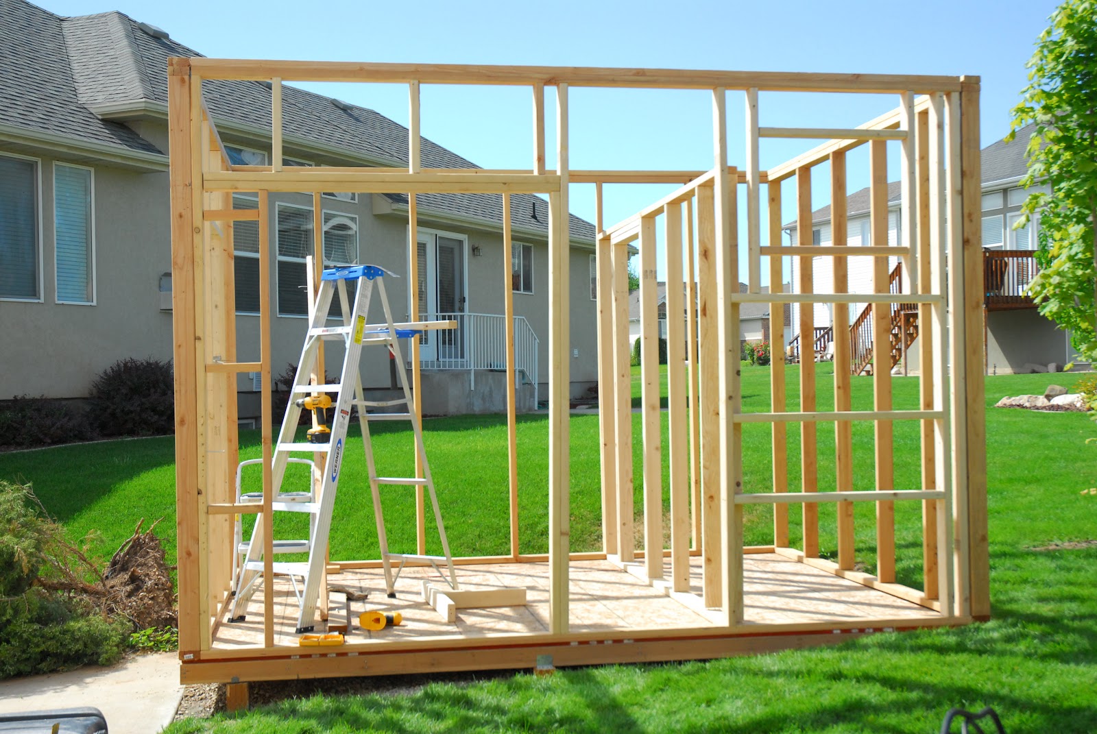Chalkboard Blue How I did Board & Batten Trim on our Shed