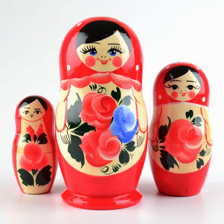 Red Russian Nesting Dolls