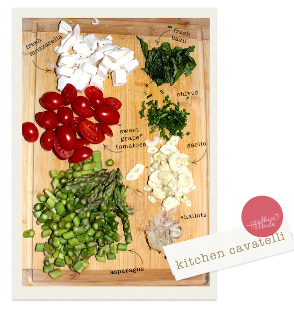 kitchen cavatelli ingredients veggie + pasta dinner ingredients