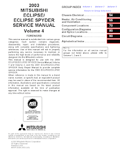2003 mitsubishi eclipse service manual
