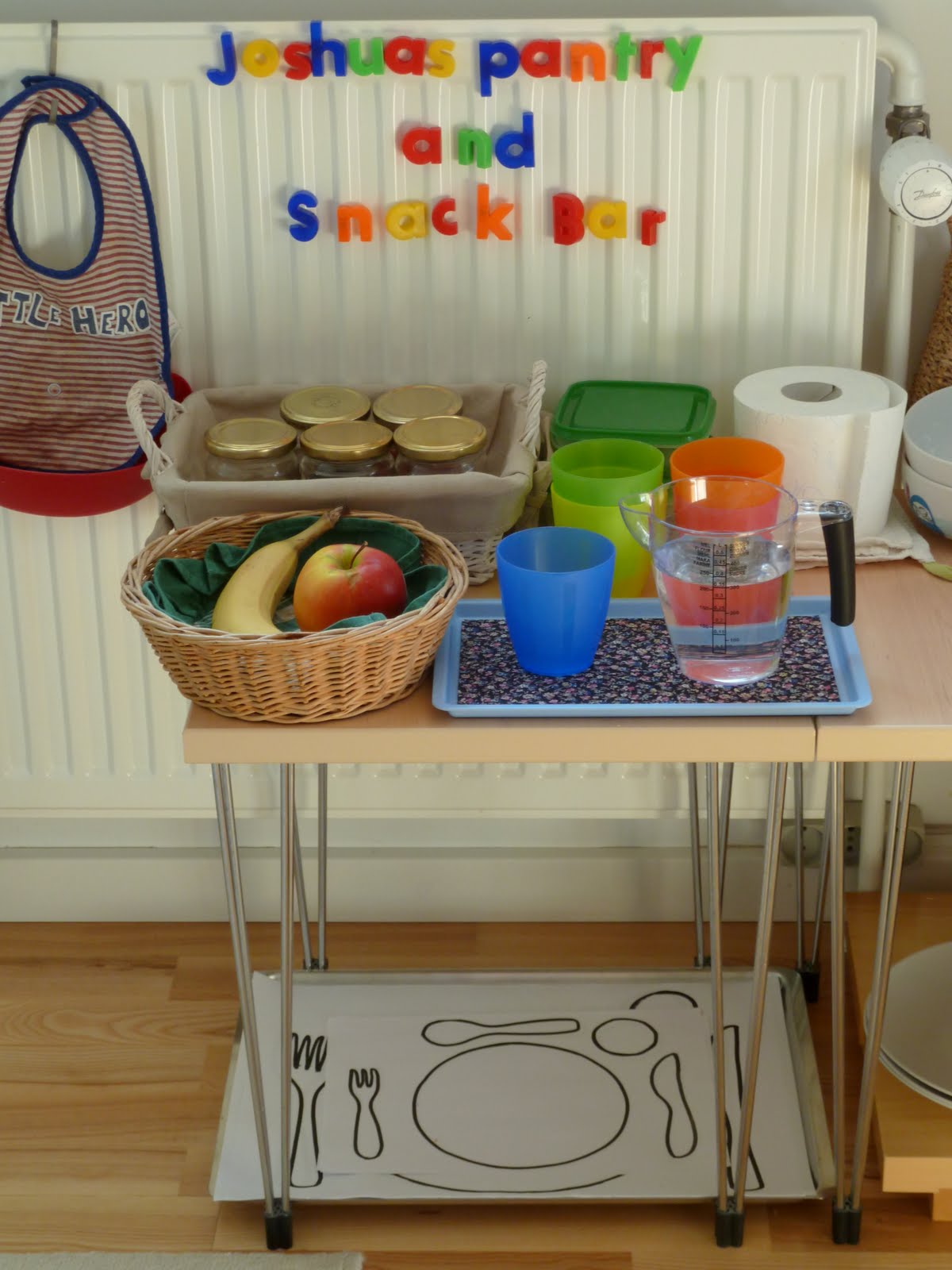 Real Montessori kitchen and snack area from around the world at How we  Montessori