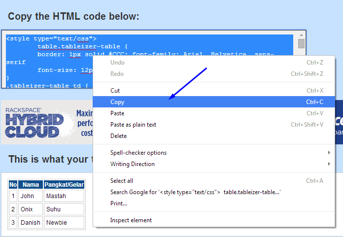 tabel blog cara mudah membuat tabel blog tanpa coding HTML