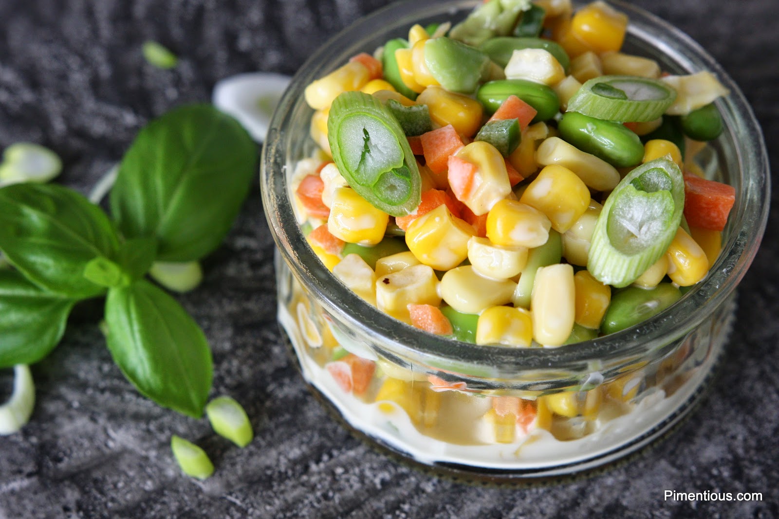 Corn and Edamame Salad Pimentious