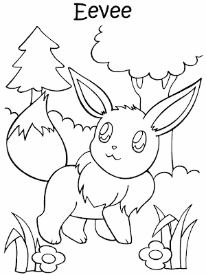 pokemon coloring pages eevee. Pokemon Coloring Pages