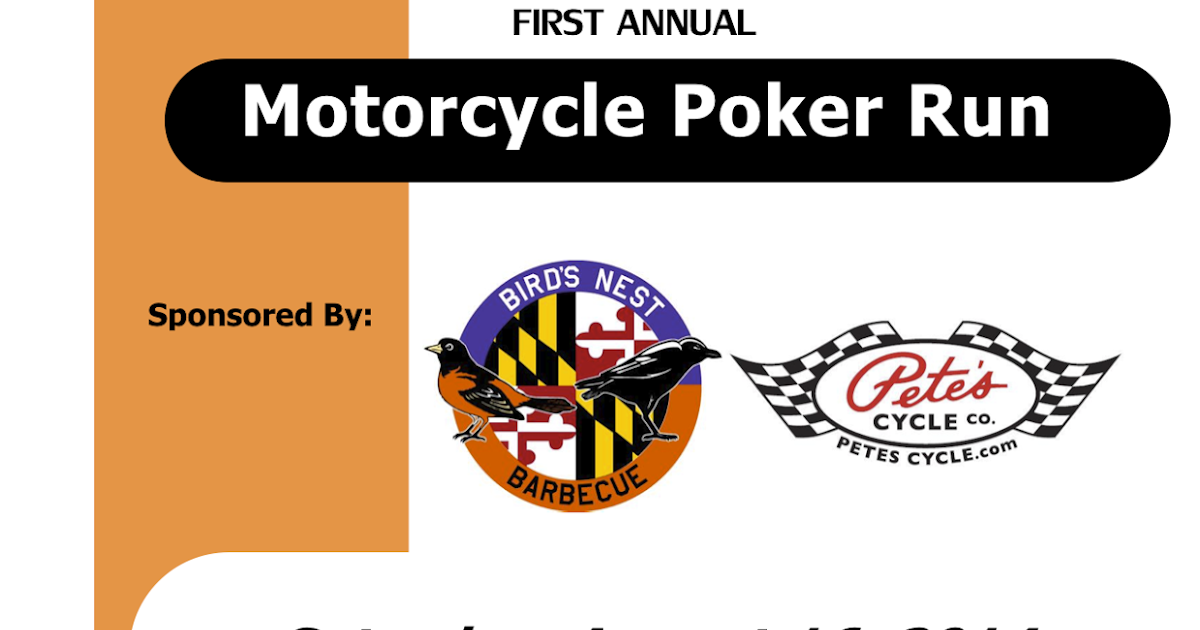 First Annual Motorcycle Poker Run Saturday, August 16th Pete's Cycle