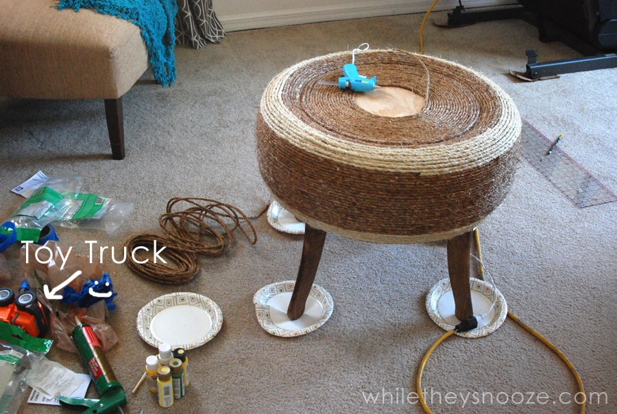 trendy tire table while