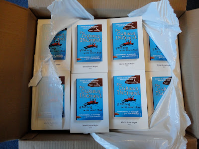 Photo of a box containing 48 copies of The Curious Incident of the Dog in the Night-time - World Book Night