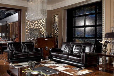 Fotos de salas modernas sofas de cuero negro decorar disenar y ...