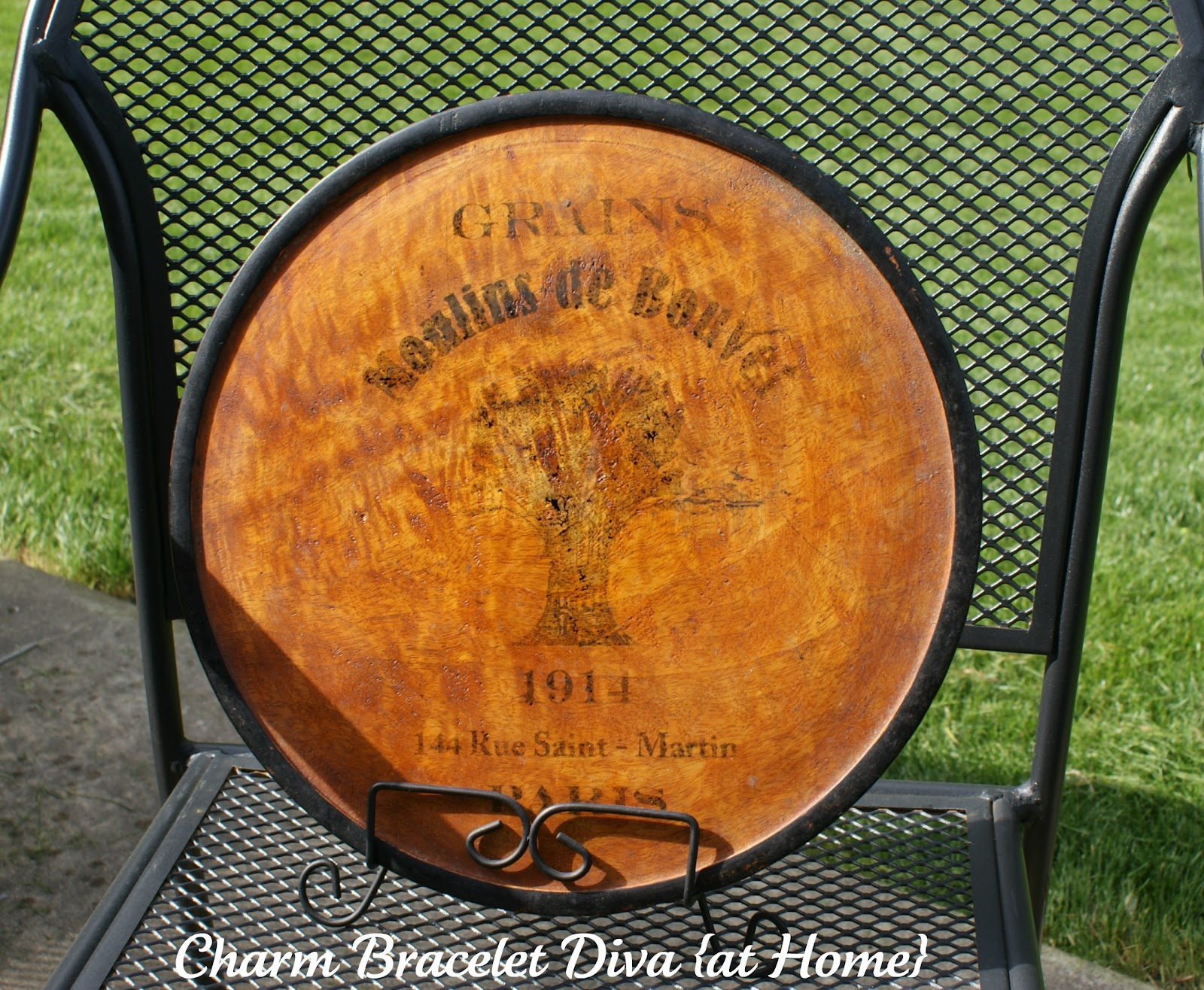 Our Hopeful Home Wooden Wine Barrel Lid Frenchified