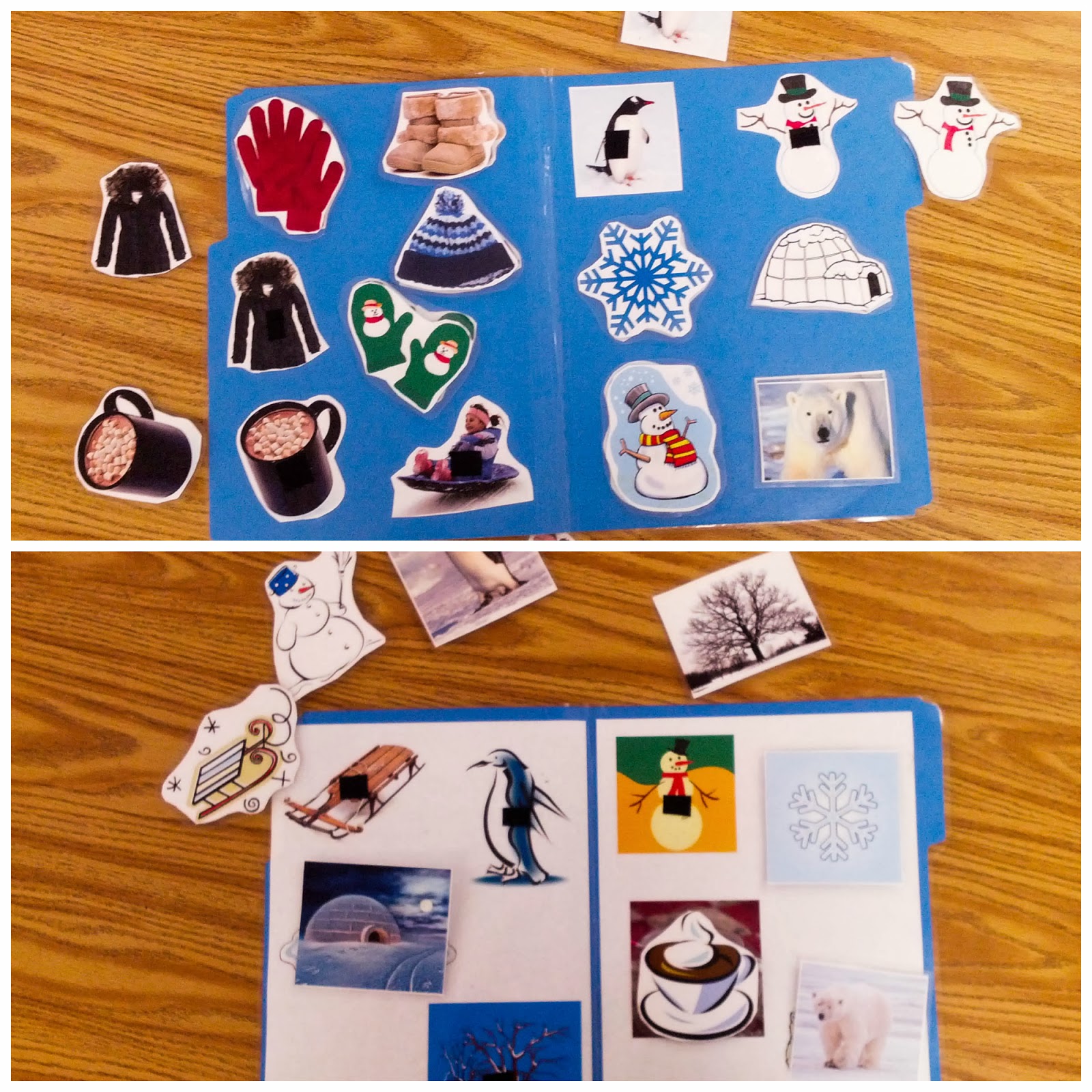 Teach Early Autism Winter File Folder Freebie! (NonIdentical and