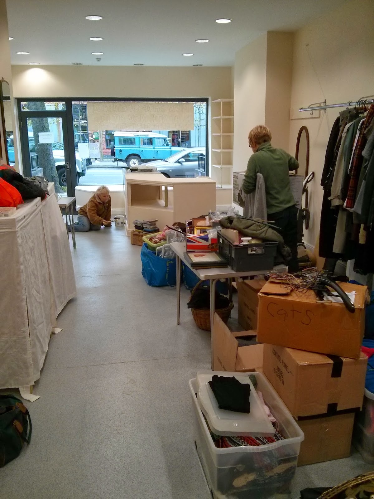 Shop starting to be prepared for opening Shop starting to be prepared for opening