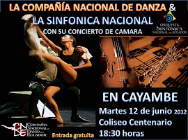 La Compañia Nacional de Danza y la Sinfónica Nacional en Cayambe