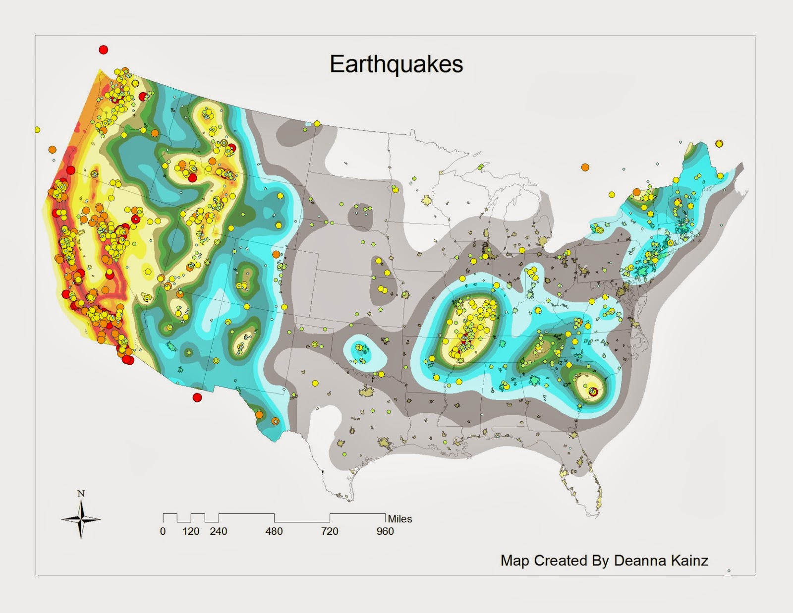 the map below has dots representing earthquakes by magnitude the map is also color coded by shaking in areas you can see how the two subjects correlate the map below has dots representing earthquakes by magnitude the map is also color coded by shaking in areas you can see how the two subjects correlate