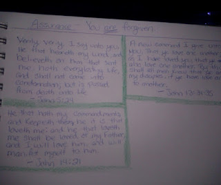 Day #1 - Ona C.'s Journal Day 1 of our guided Scripture Journaling on assurance. Join Grace 4 Me & U everyday this week as we are reminded that God loves us and offers us salvation. | Grace 4 Me & U