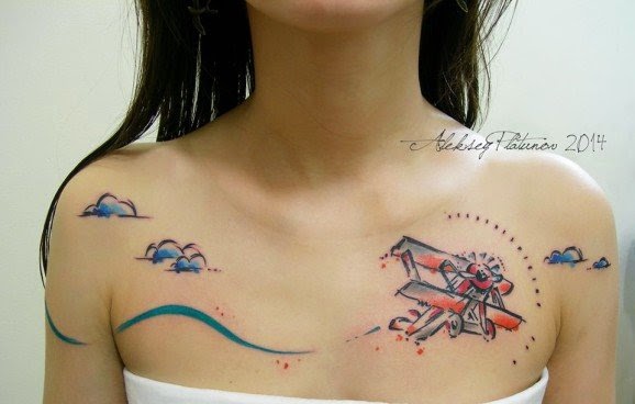 Adventurous Planes and Aviator Tattoos Adventurous Planes and Aviator Tattoos