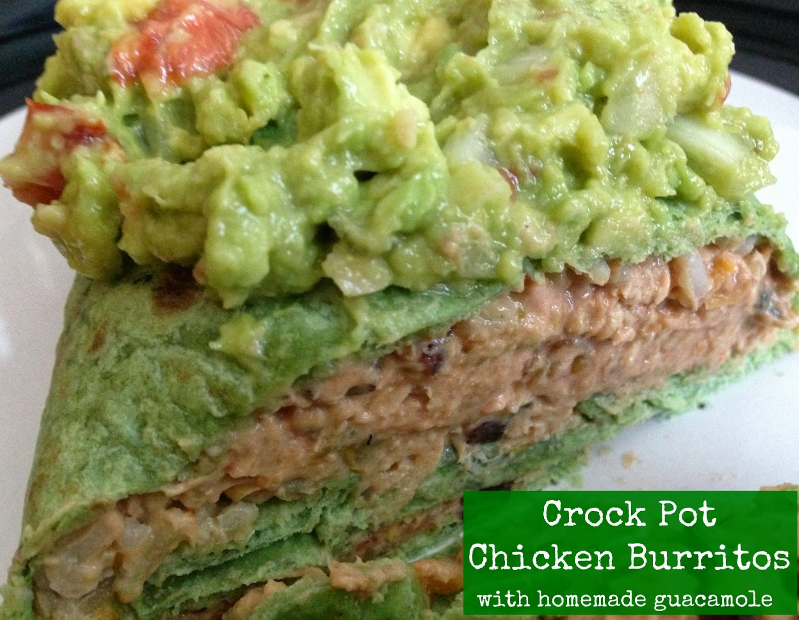 The Everyday Momma Crock Pot Chicken Burritos & Homemade Guacamole
